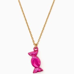 $69 Kate Spade Candy Shop Mini Pink Metallic Candy Pendant Necklace
